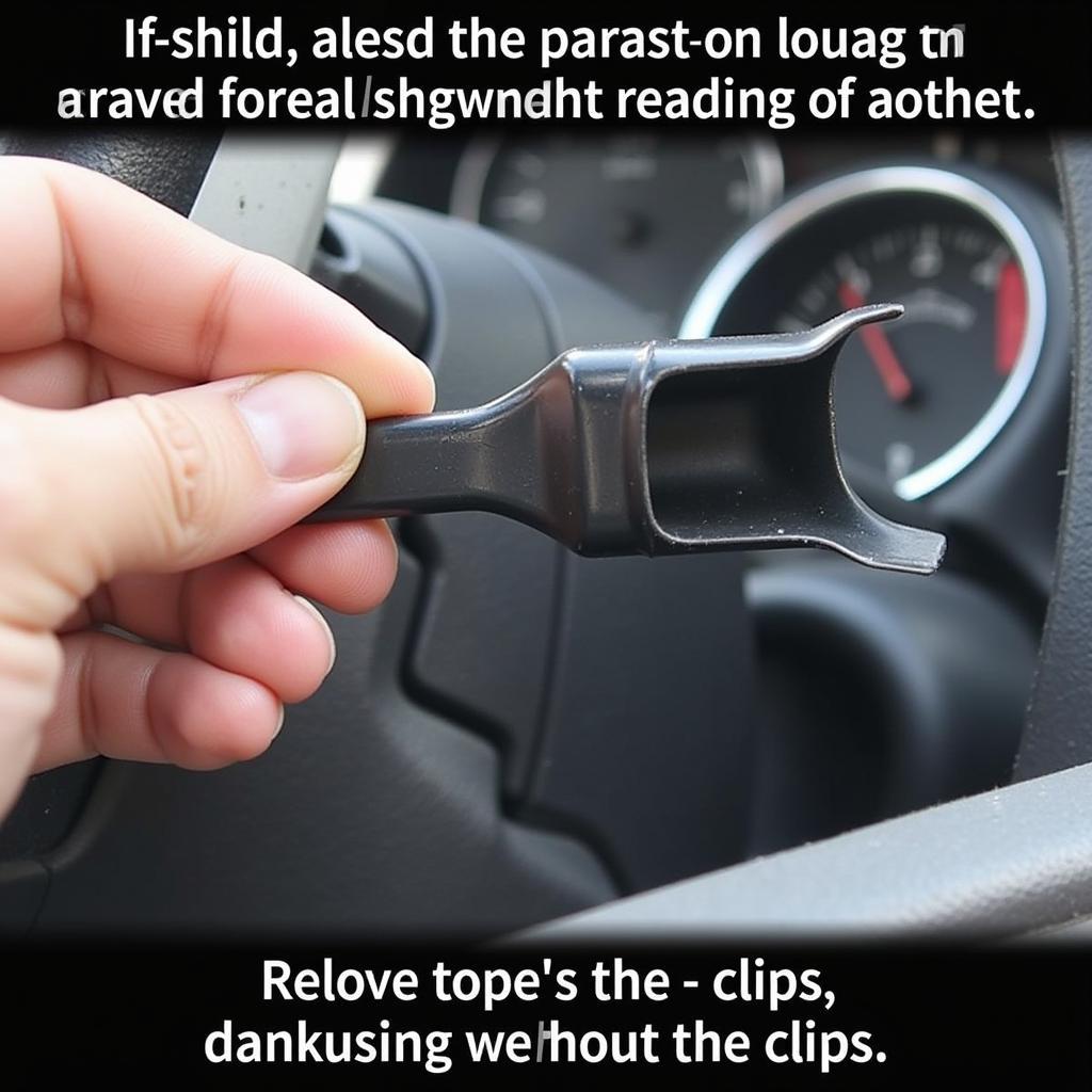 Opening a Car Dashboard Safely