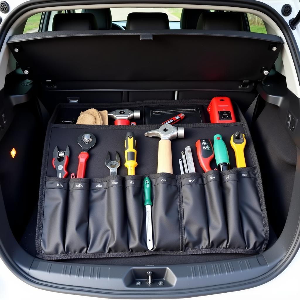 Organized Car Boot Tools for Easy Access