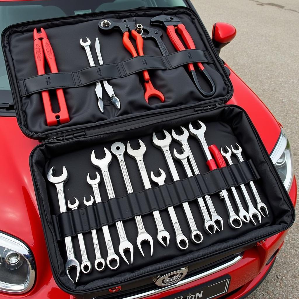 Organized Car Tool Kit for Efficient Repairs and Maintenance