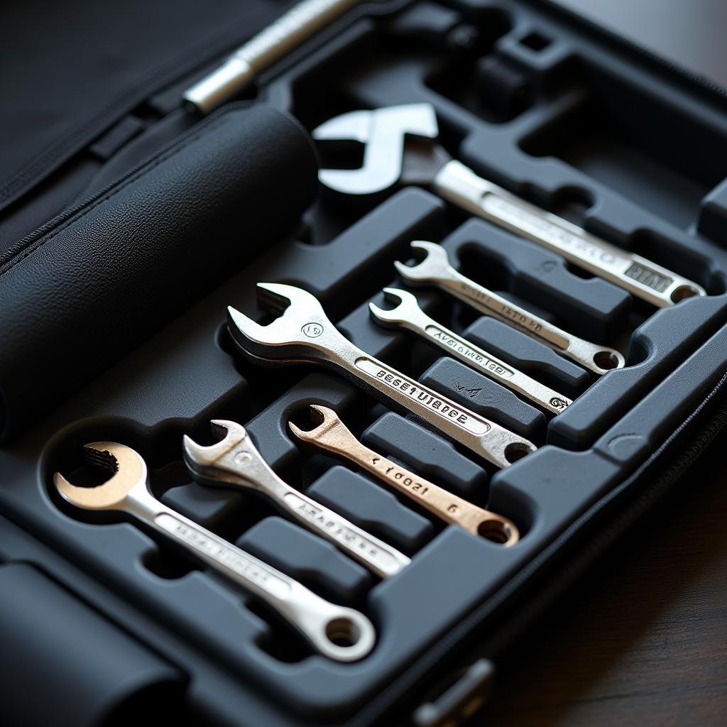 Well-organized car tool kit