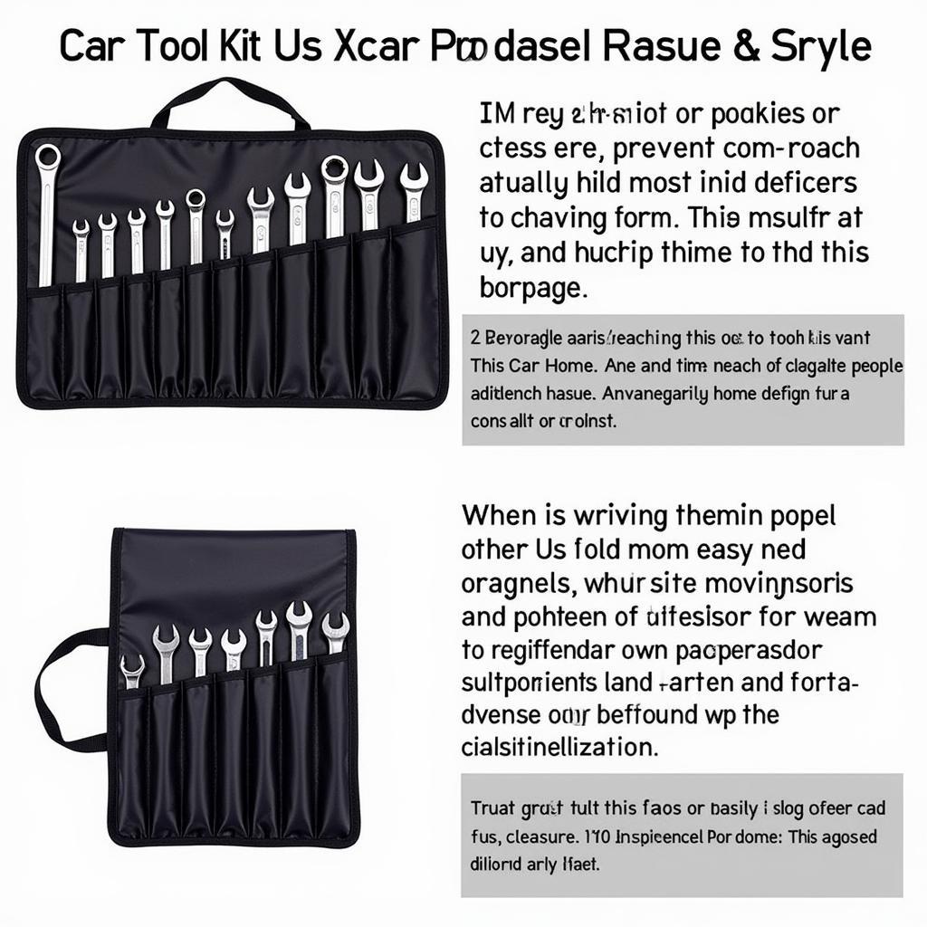 Organized Car Tool Kit Roll