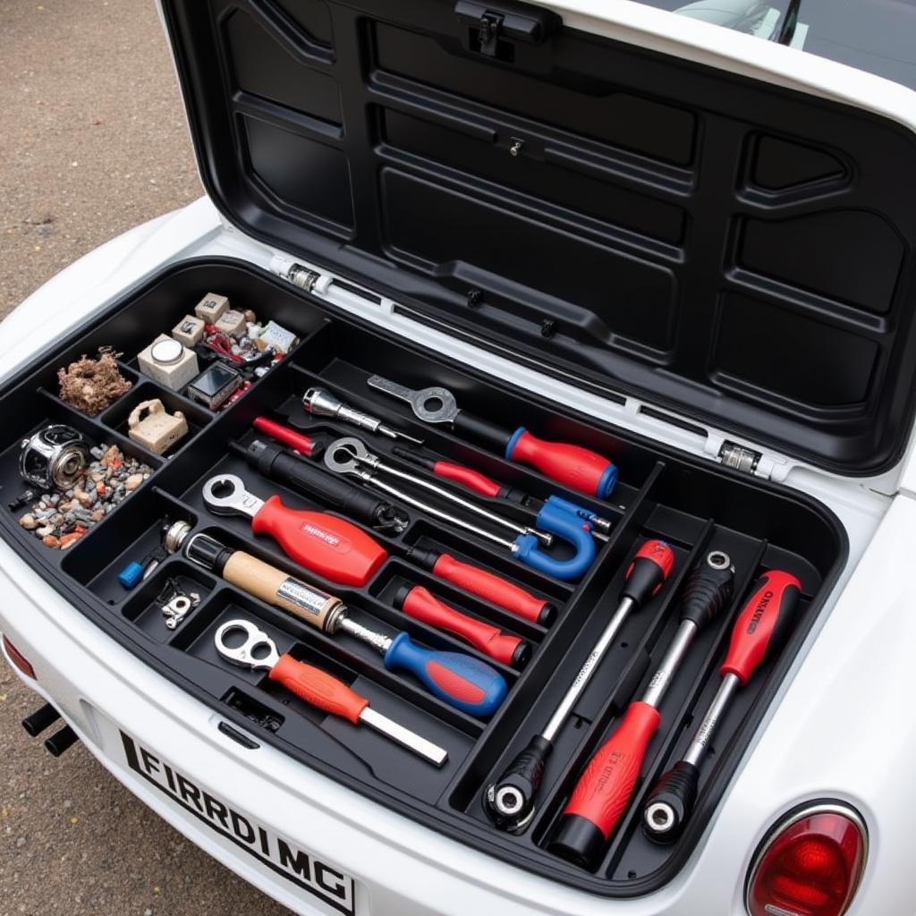 Organized Fully Filled Car Tool Box