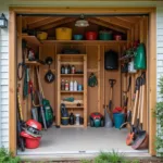 Organized Garden Tool Shed for Proper Storage