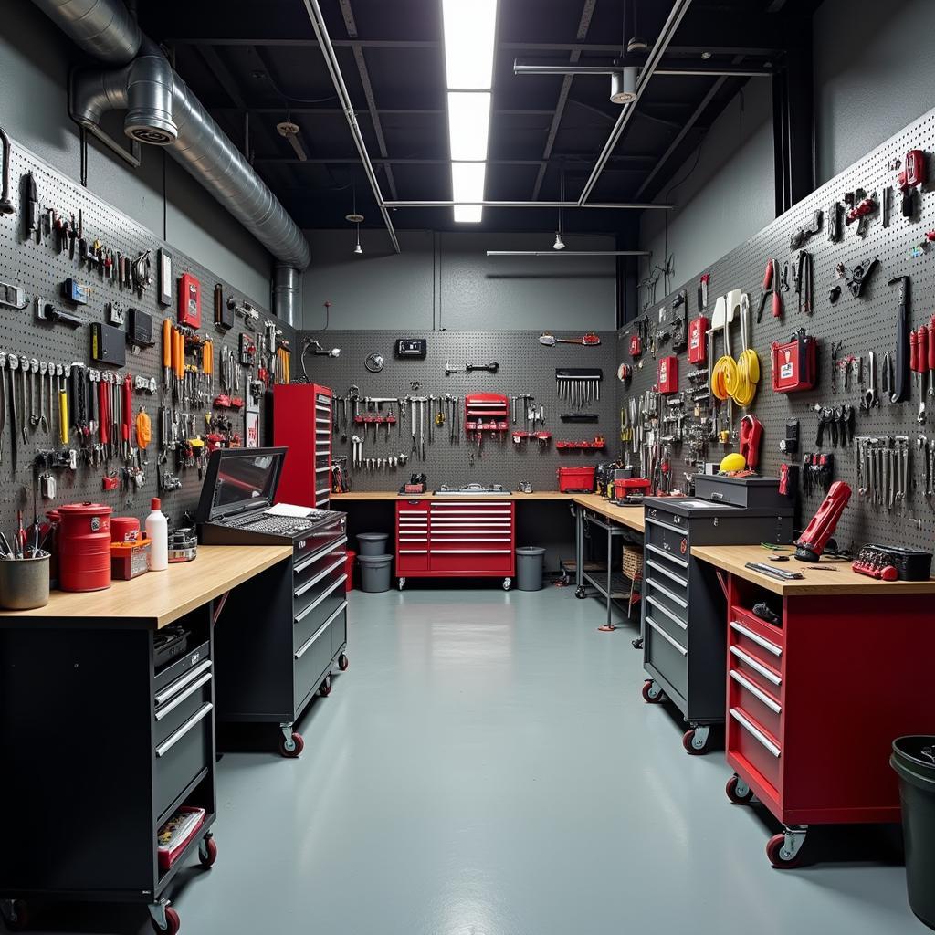 Organized Mechanics Tool Shop for Efficient Repairs