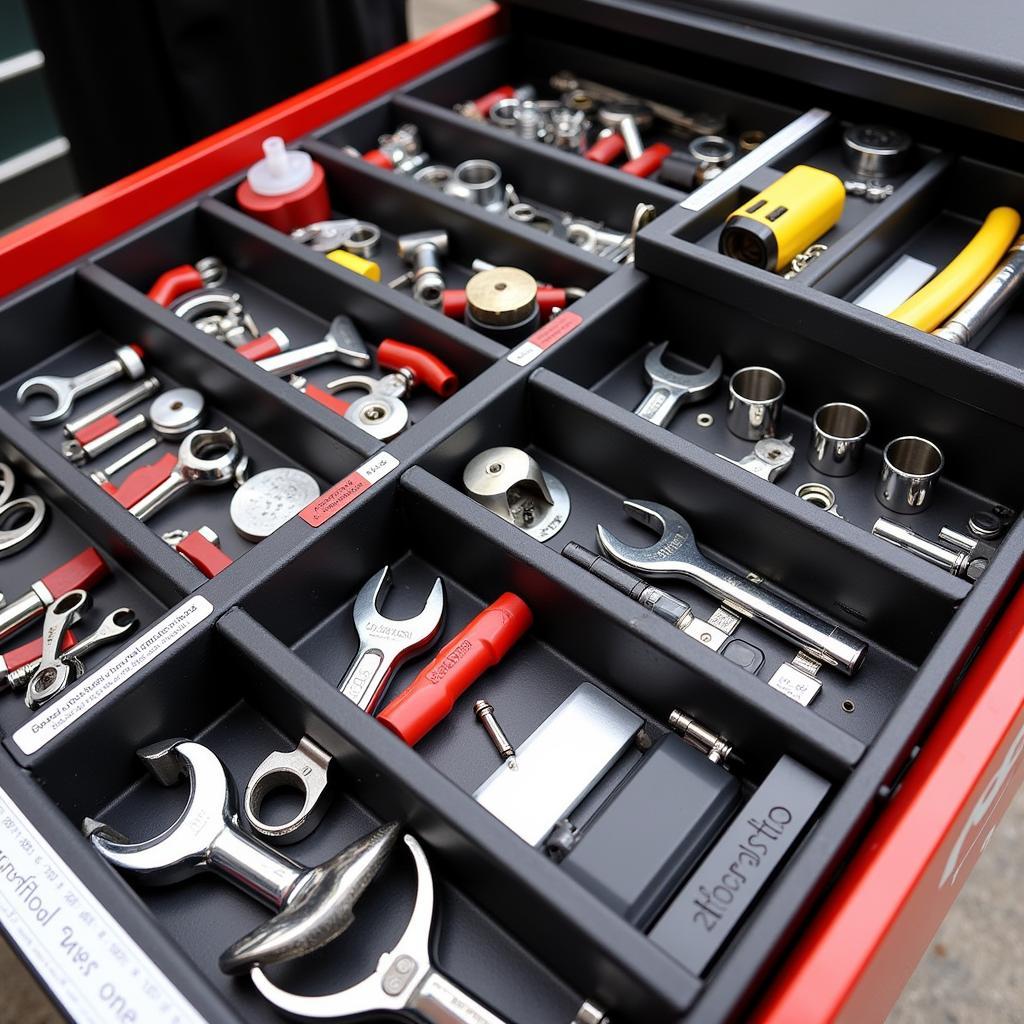 Example of an Organized Race Car Tool Tray