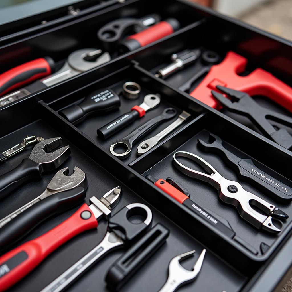 Organized Tool Box with Labeled Tools