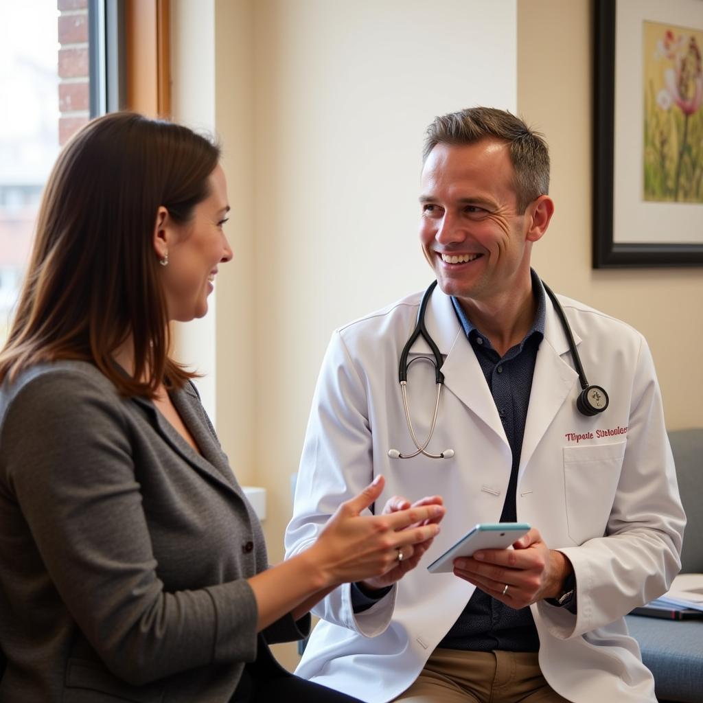 Patient consultation at O'Toole Breast Care Center