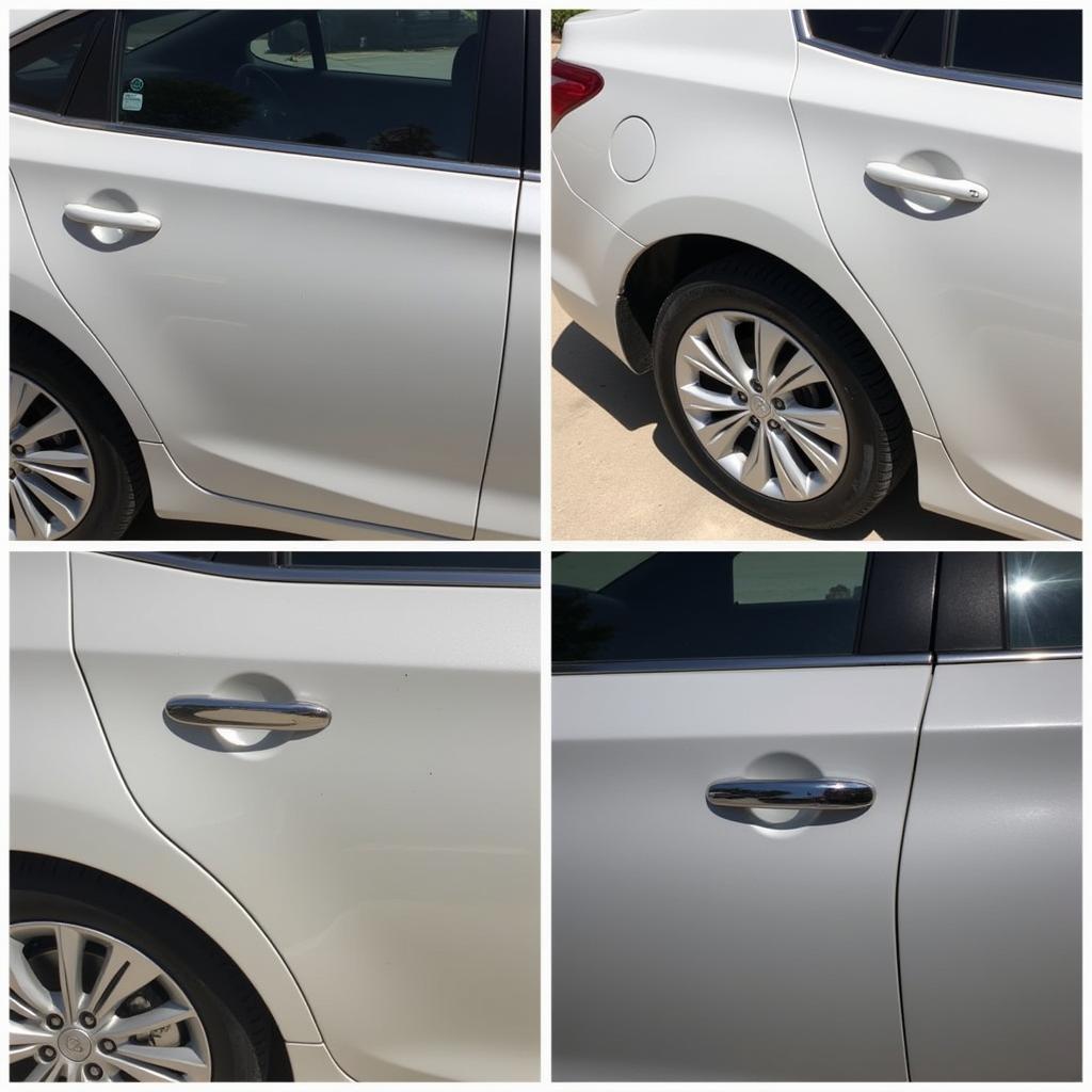 Example of the Paintless Dent Removal Process