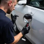 PDR Technician Working on a Dent