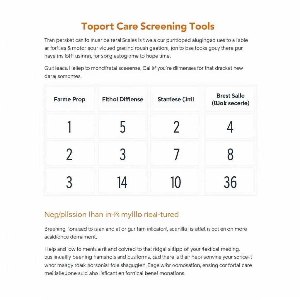 Example of Personal Care Screening Tool Instructions