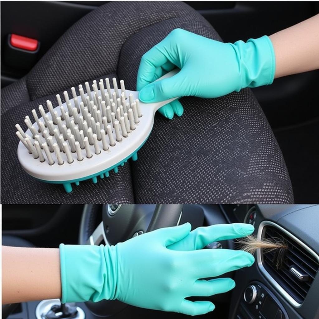 Pet Hair Removal Brush and Glove