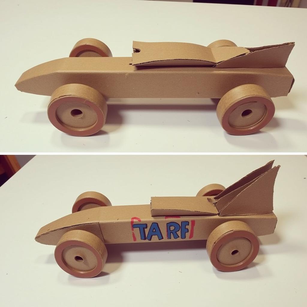 Finished Tool-Free Pinewood Derby Car