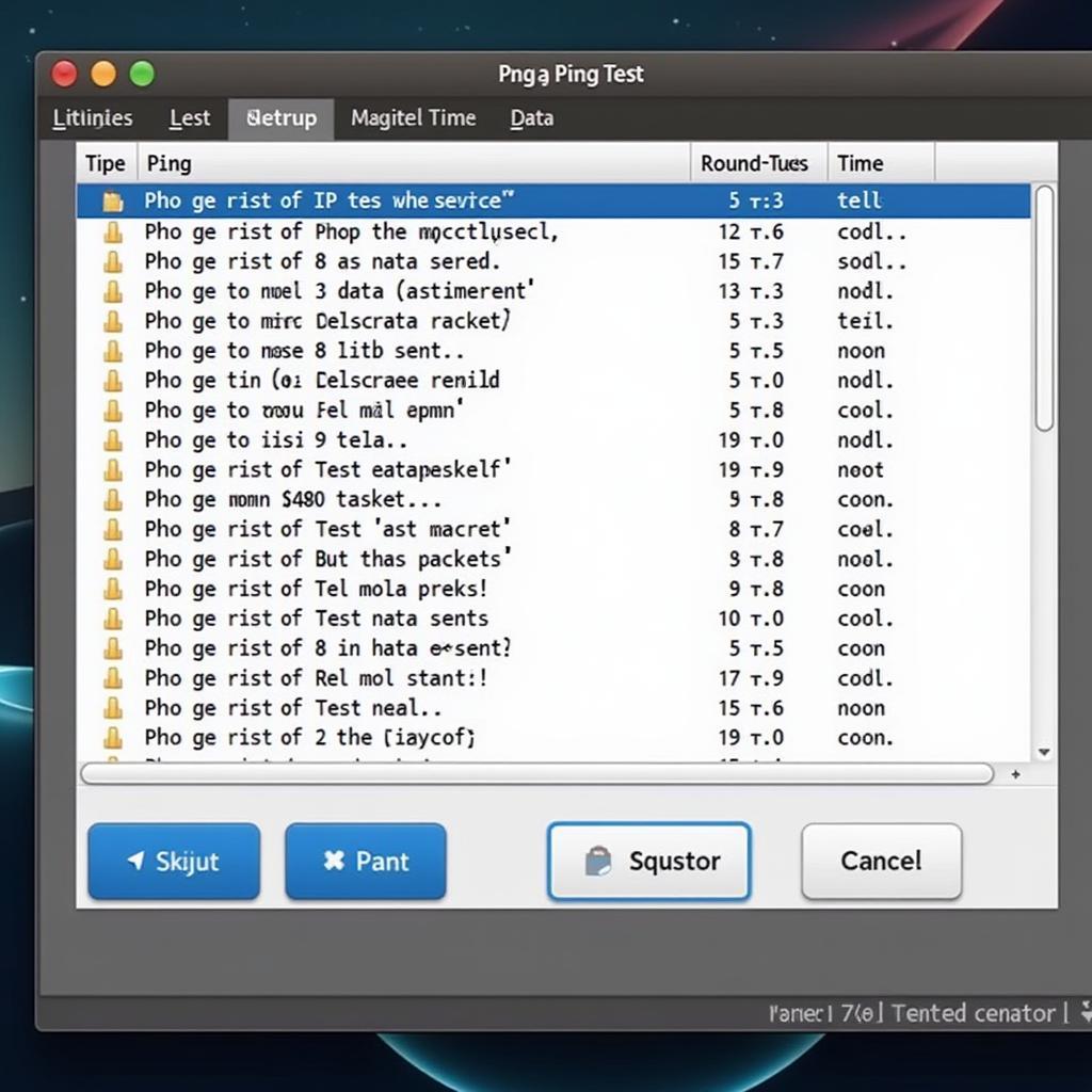Ping Test Results on a Computer Screen