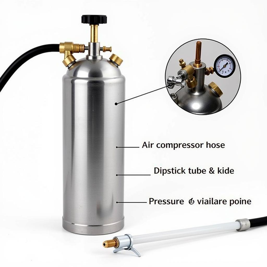 Pneumatic Oil Extractor with Air Compressor Connection