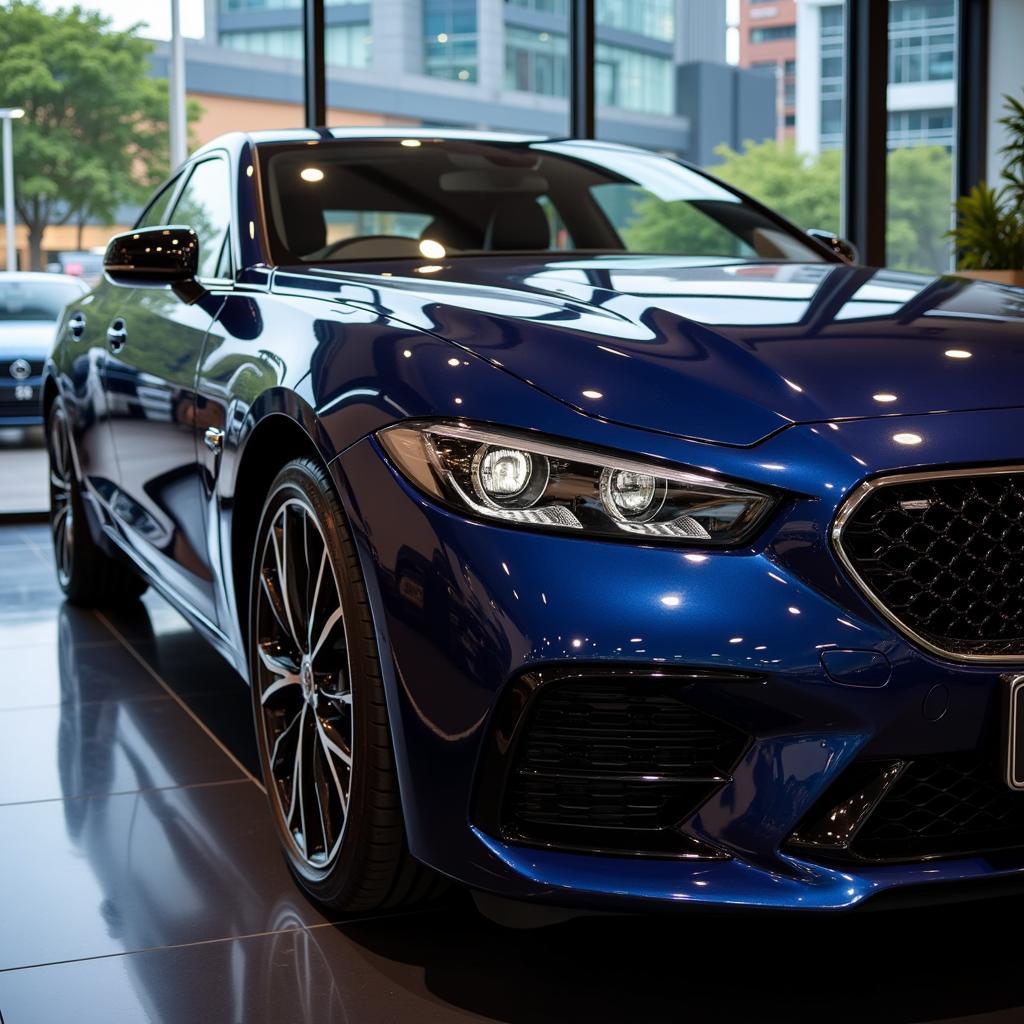 Polished Car in Singapore Showroom