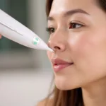 Person Using a Pore Vacuum