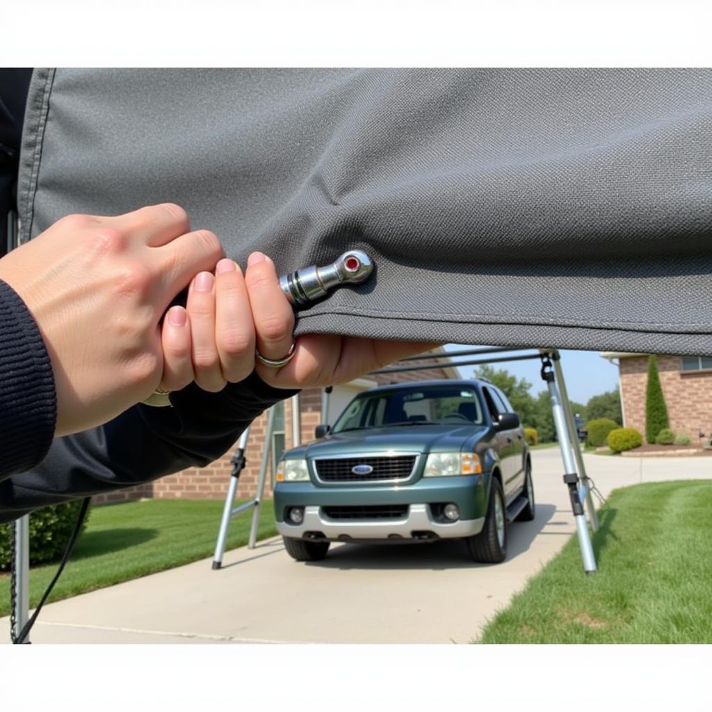 Setting up a Portable Carport