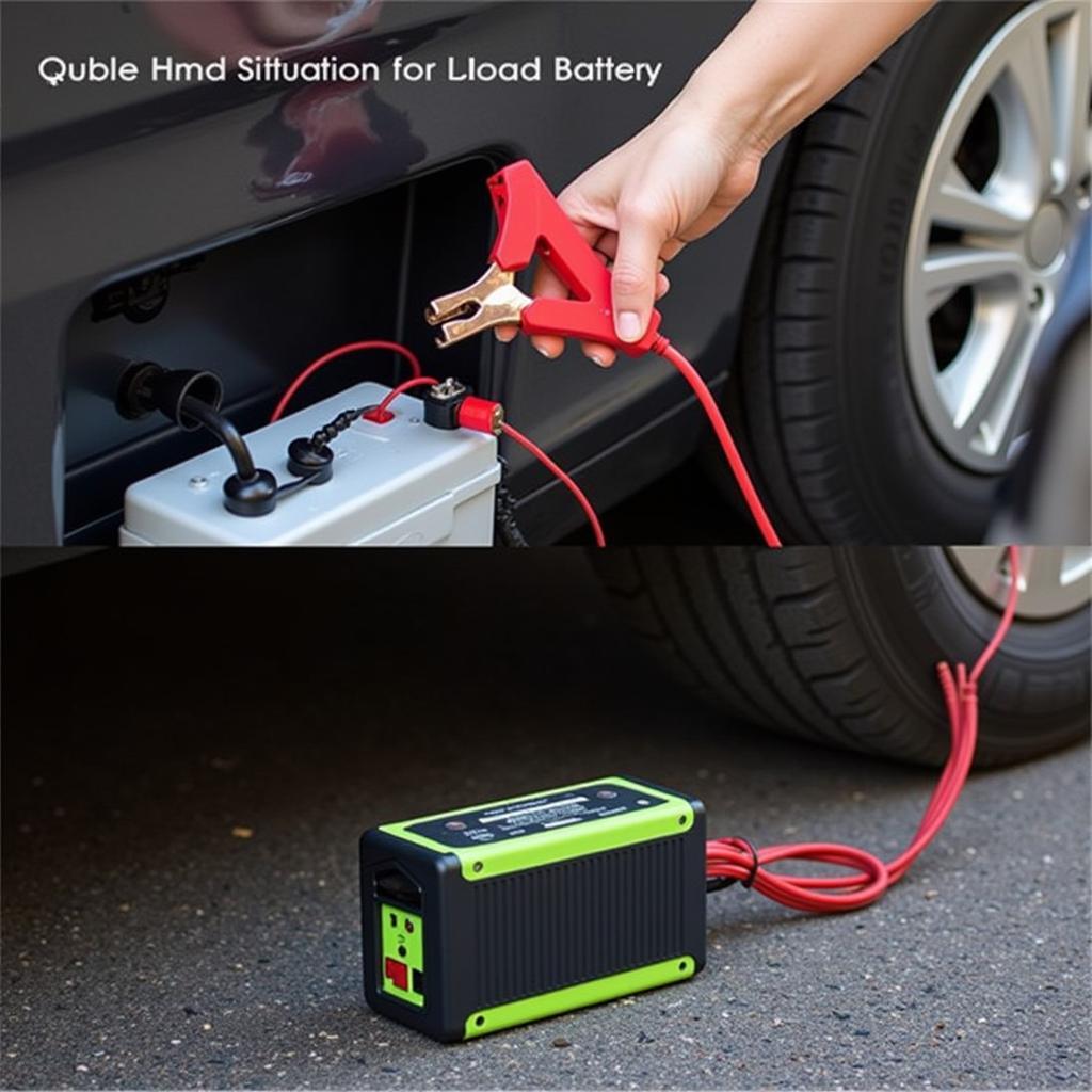 Portable Jump Starter and Jumper Cables for Dead Battery