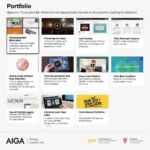 AIGA Design Conference Portfolio Examples