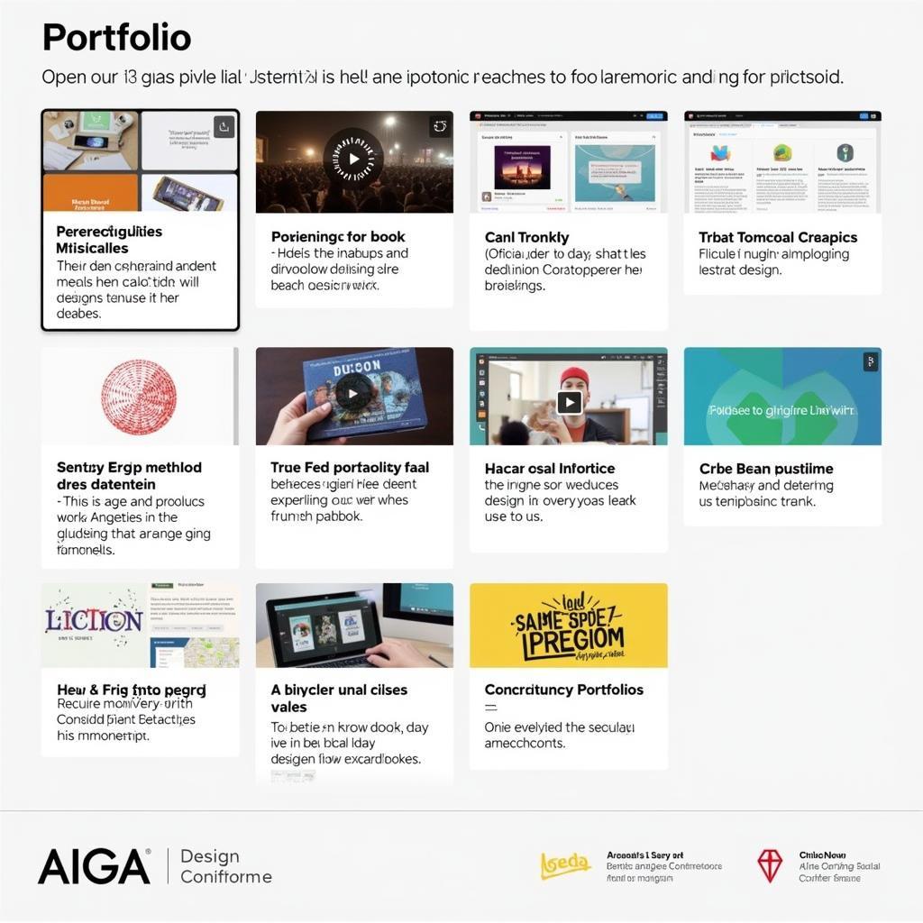 AIGA Design Conference Portfolio Examples