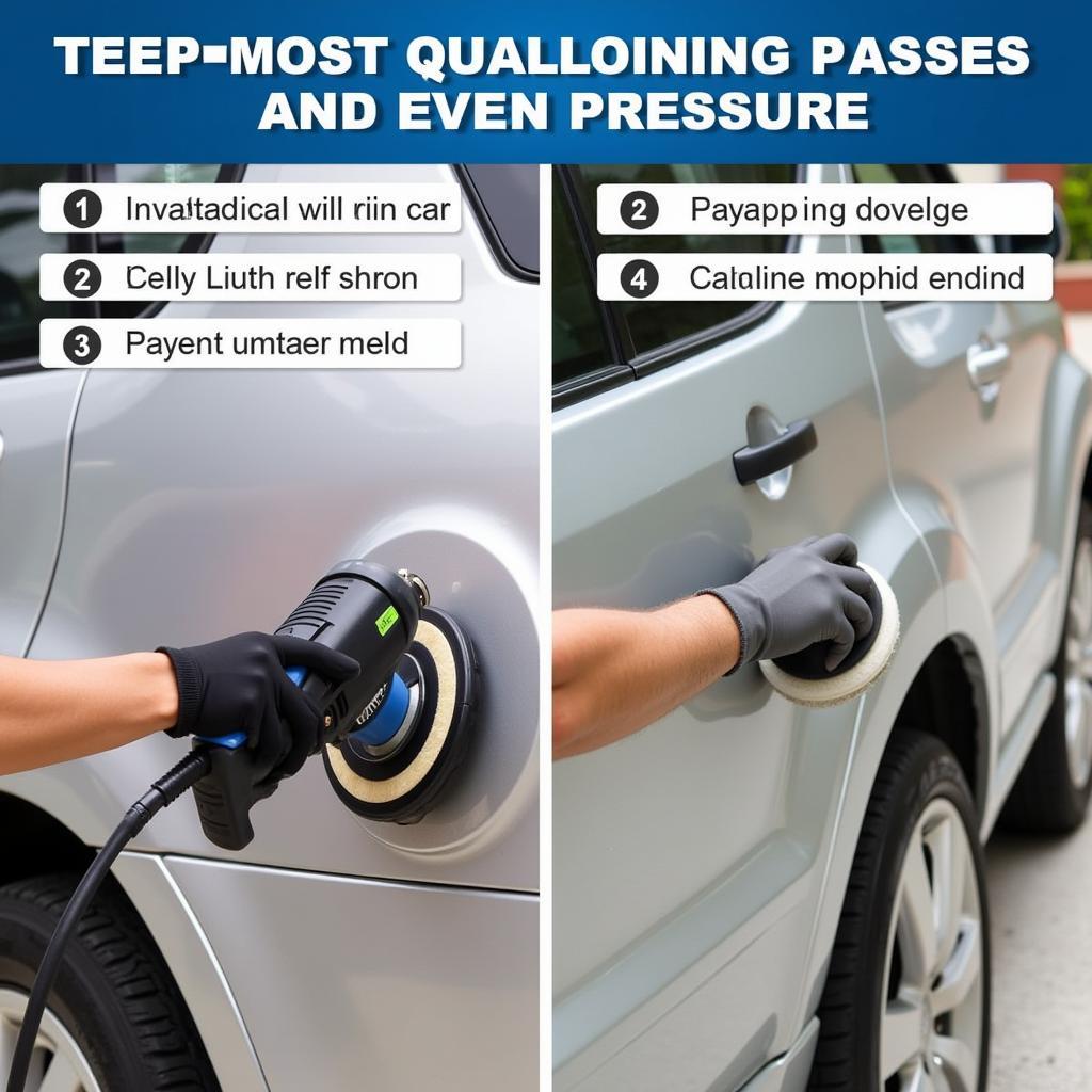 Car Polishing Process with Power Tool