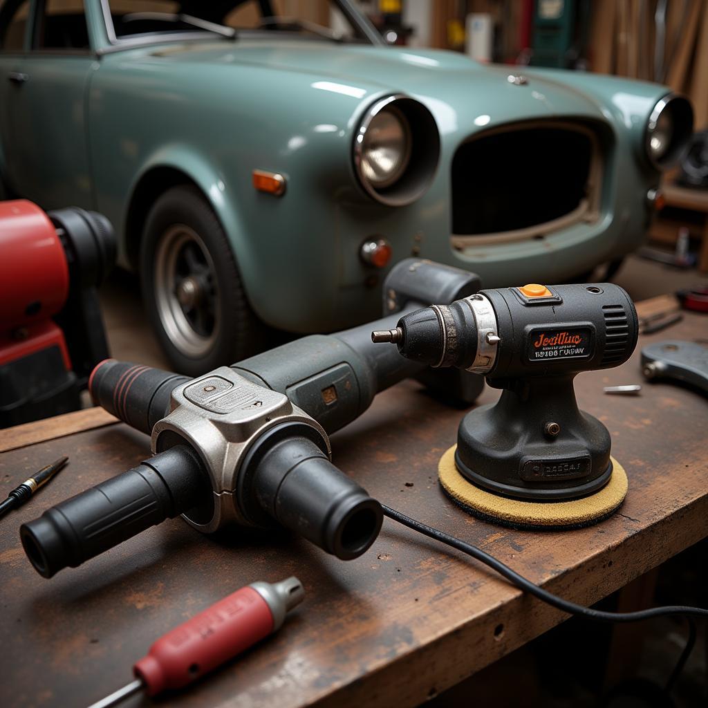 Power tools used in classic car restoration