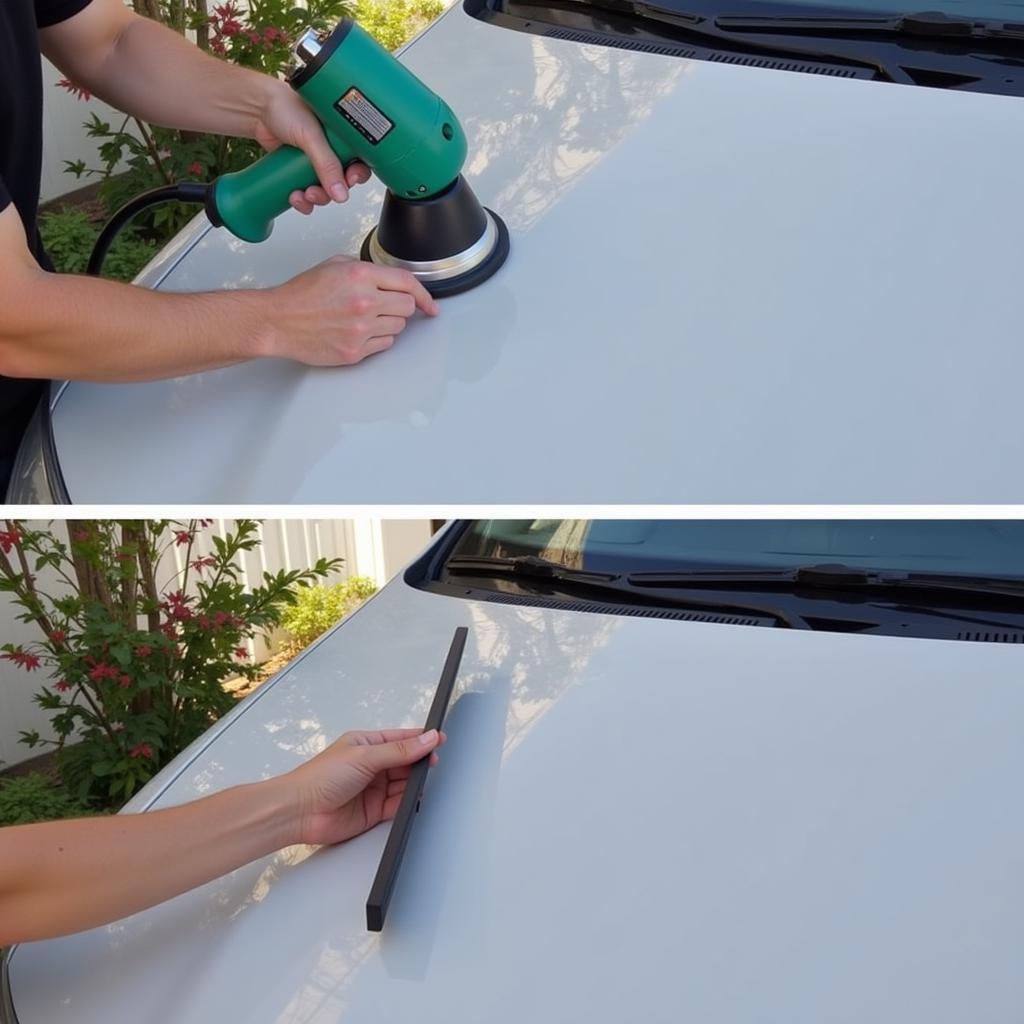 Applying PPF with a Heat Gun on a Car Hood