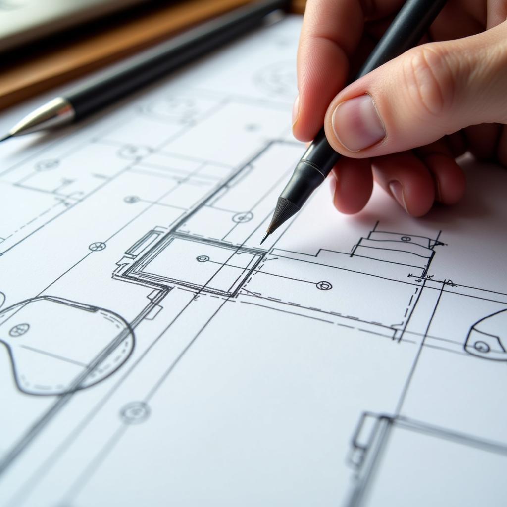 Precise Technical Drawing Created with Well-Maintained Tools