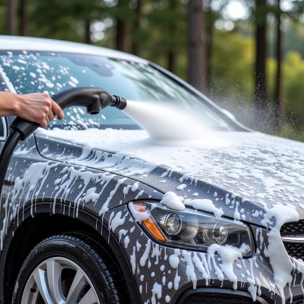 Using a Pressure Washer and Foam Cannon for Car Washing in 07069