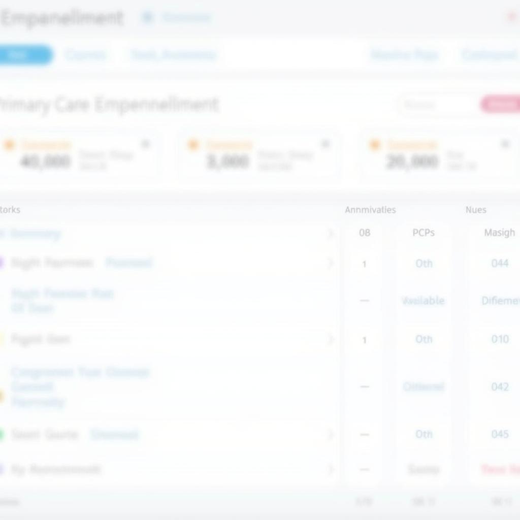 Primary Care Empanelment Tool Dashboard