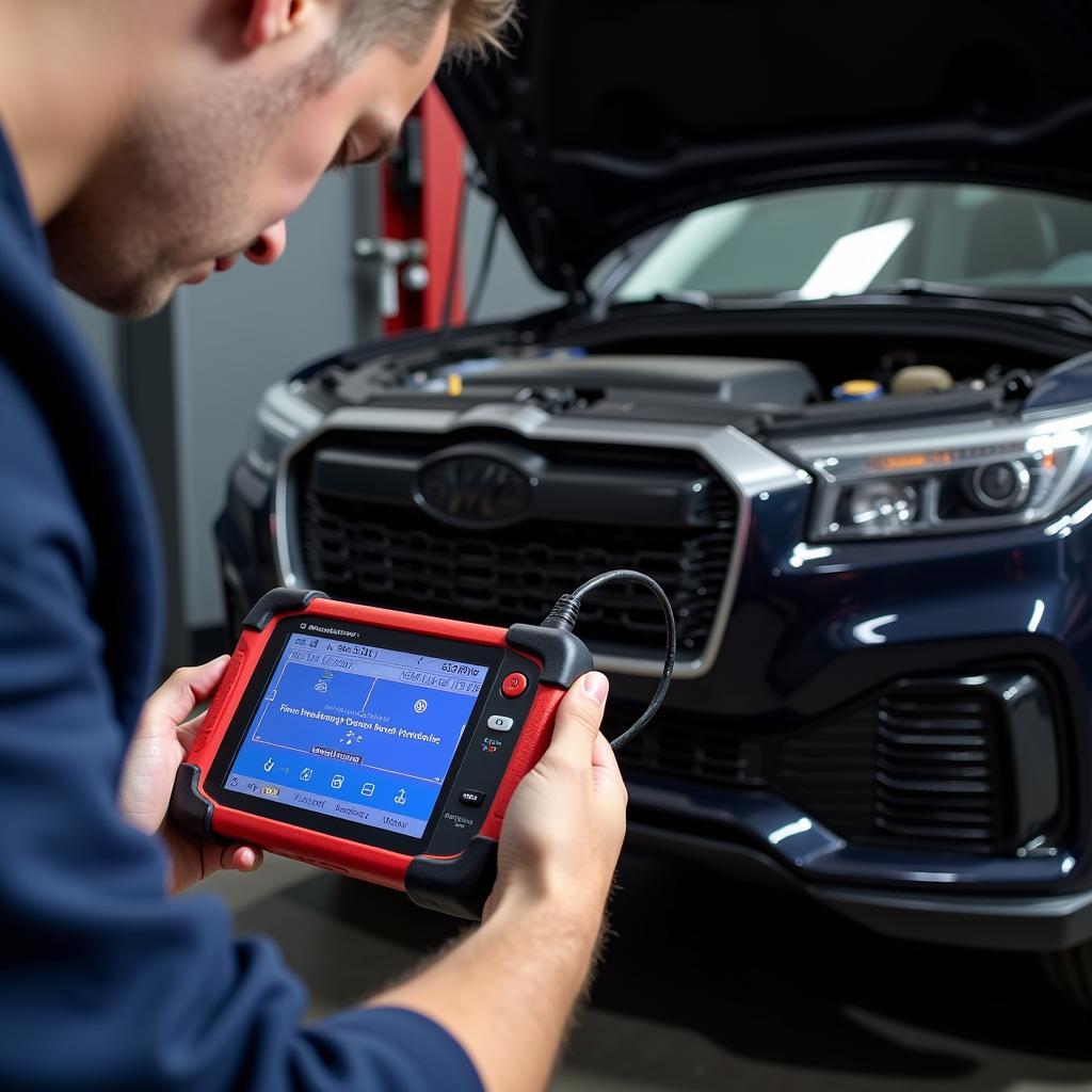 Professional Car Diagnostic Tools in Use