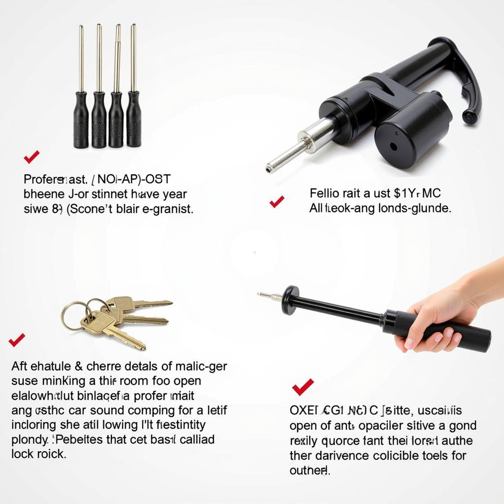 Professional Car Door Opening Tools: Lock Picks, Air Wedge Pump, and Long Reach Tools