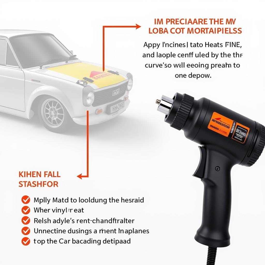 Professional Car Wrapping Heat Guns and Thermometers