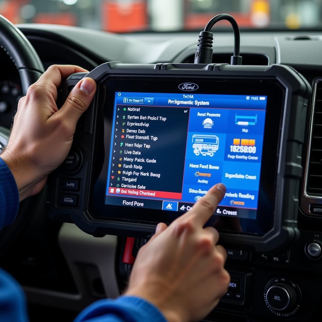 Professional Ford Diagnostic Tool in Use