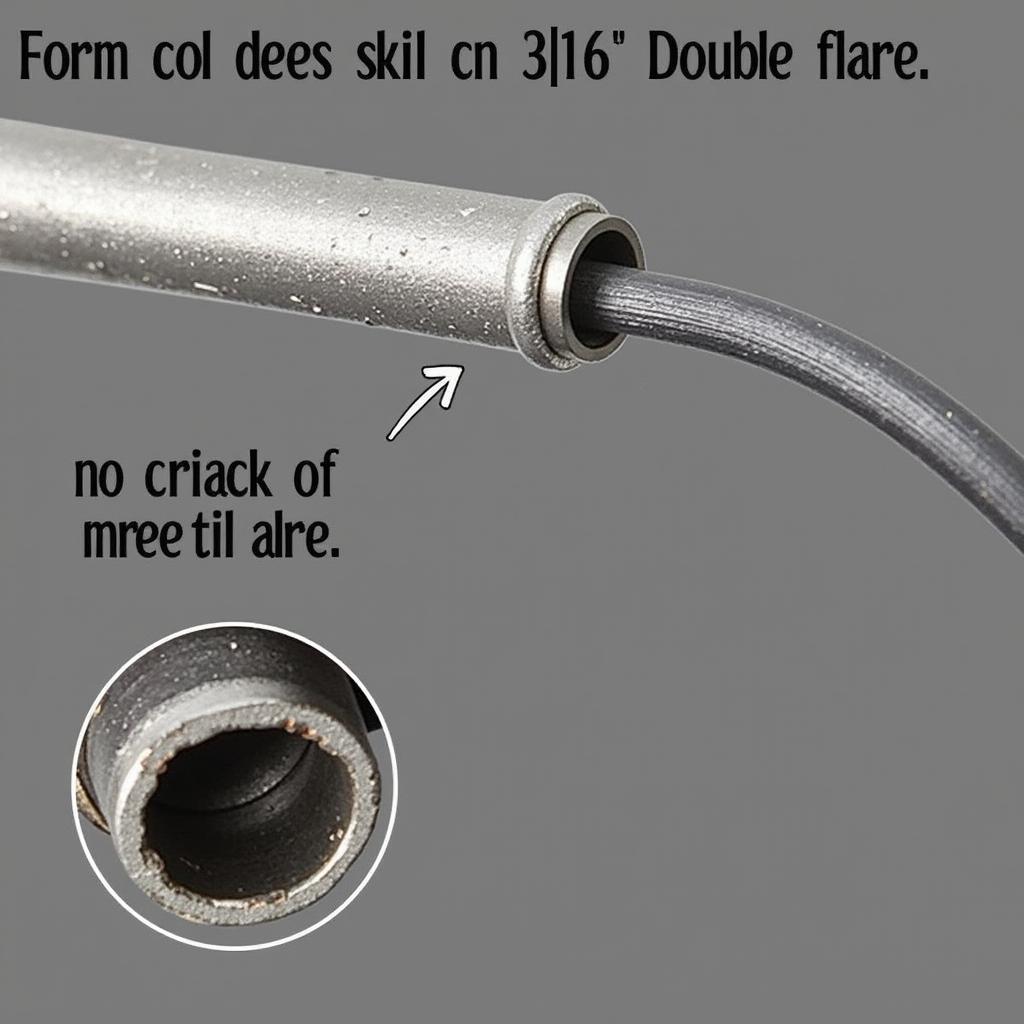 A perfectly formed 3/16" double flare on a brake line.