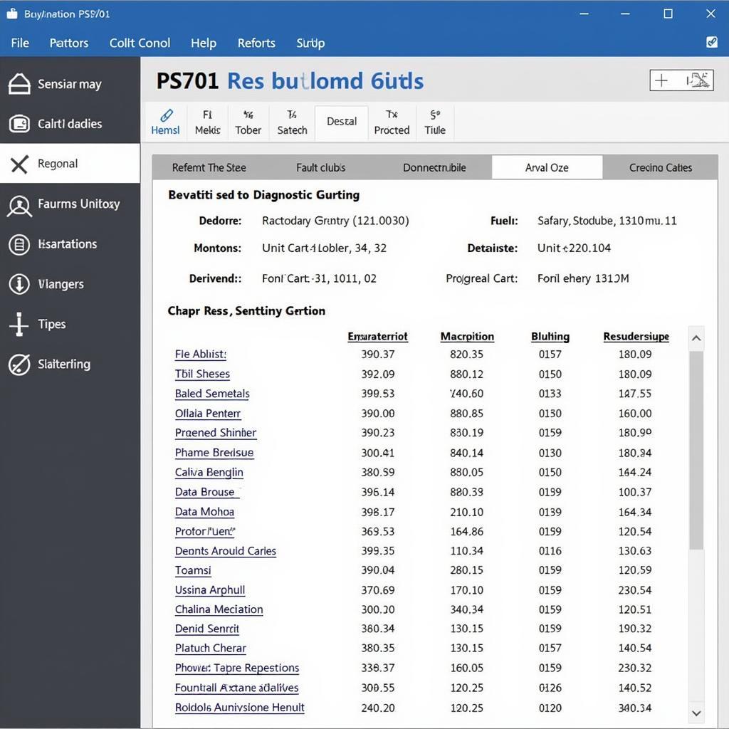 PS701 Diagnostic Report