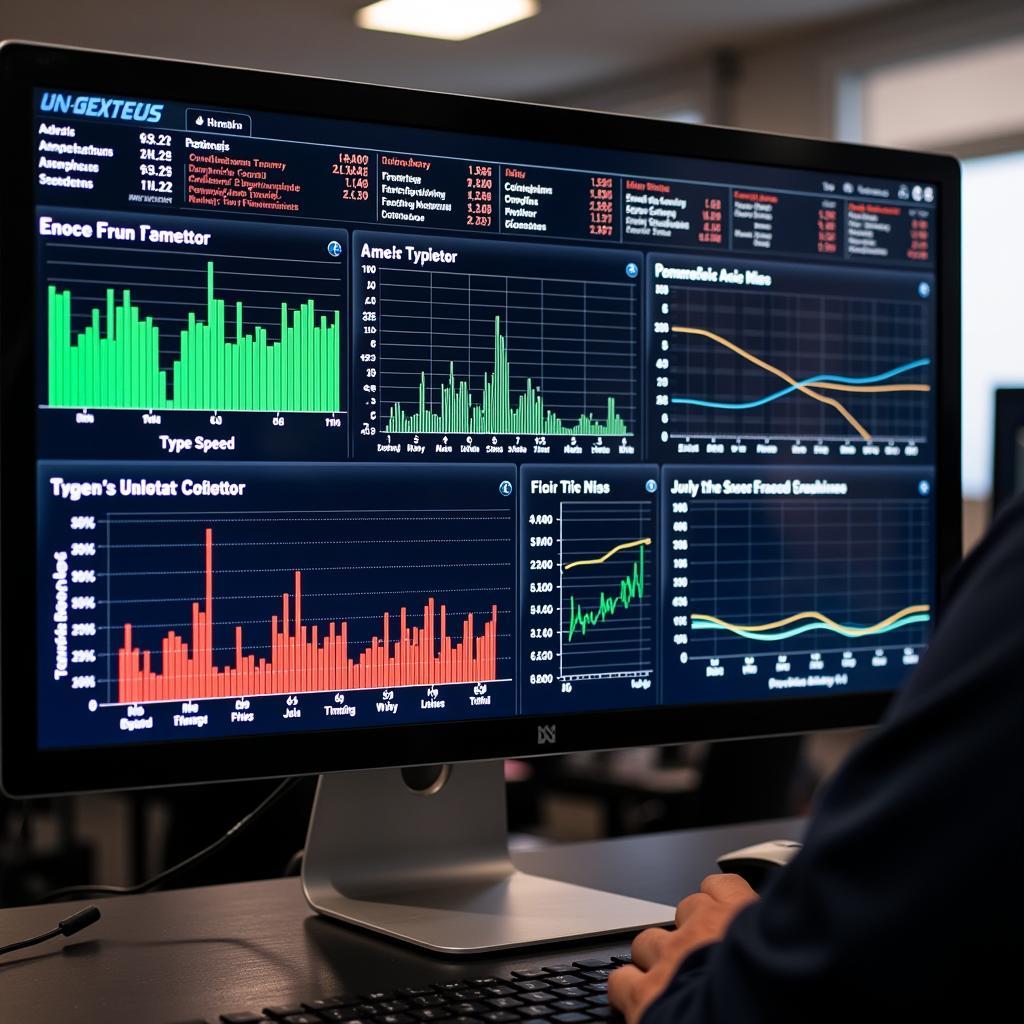 Race Car Telemetry Data Analysis on Computer Screen