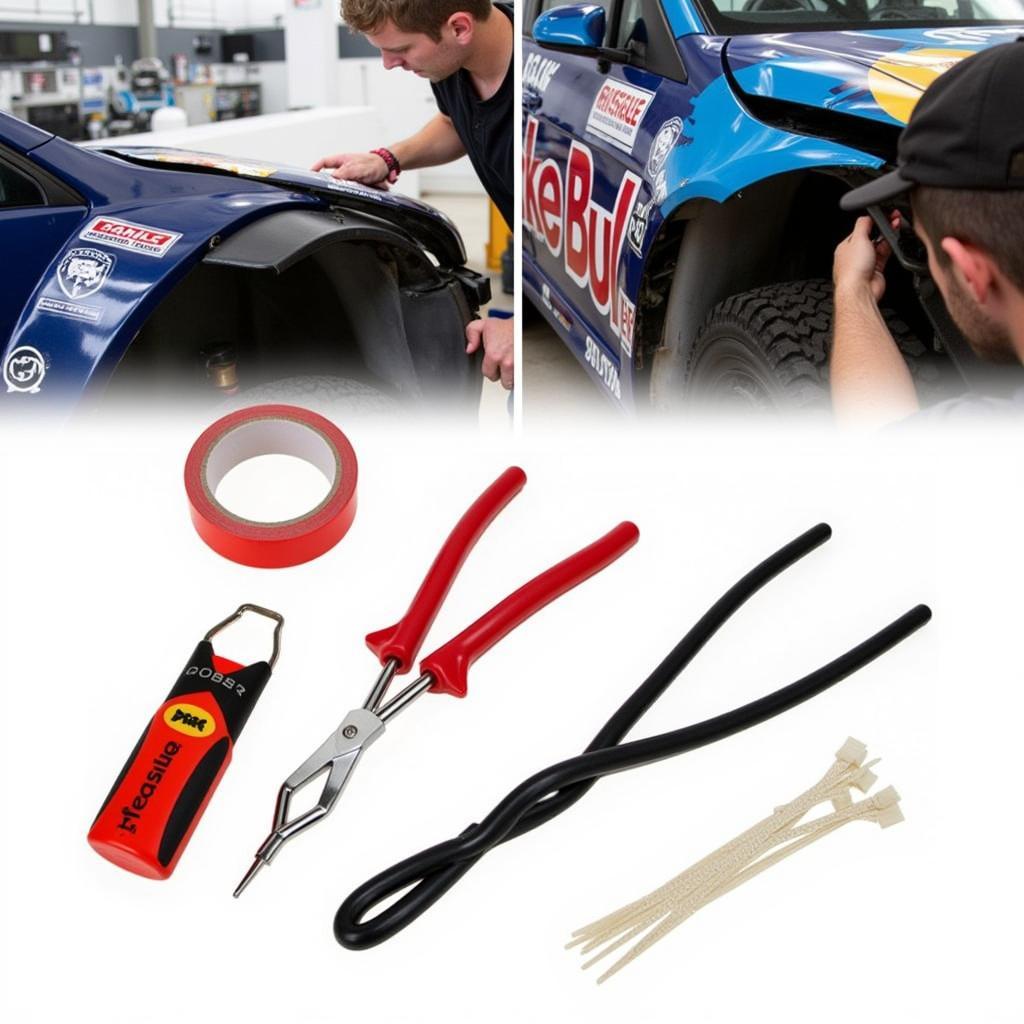 Bodywork and Interior Repair Tools for Rally Cars