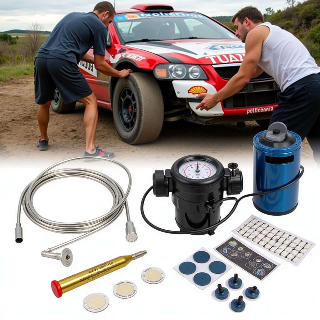 Tire Repair and Maintenance Tools for Rally Racing