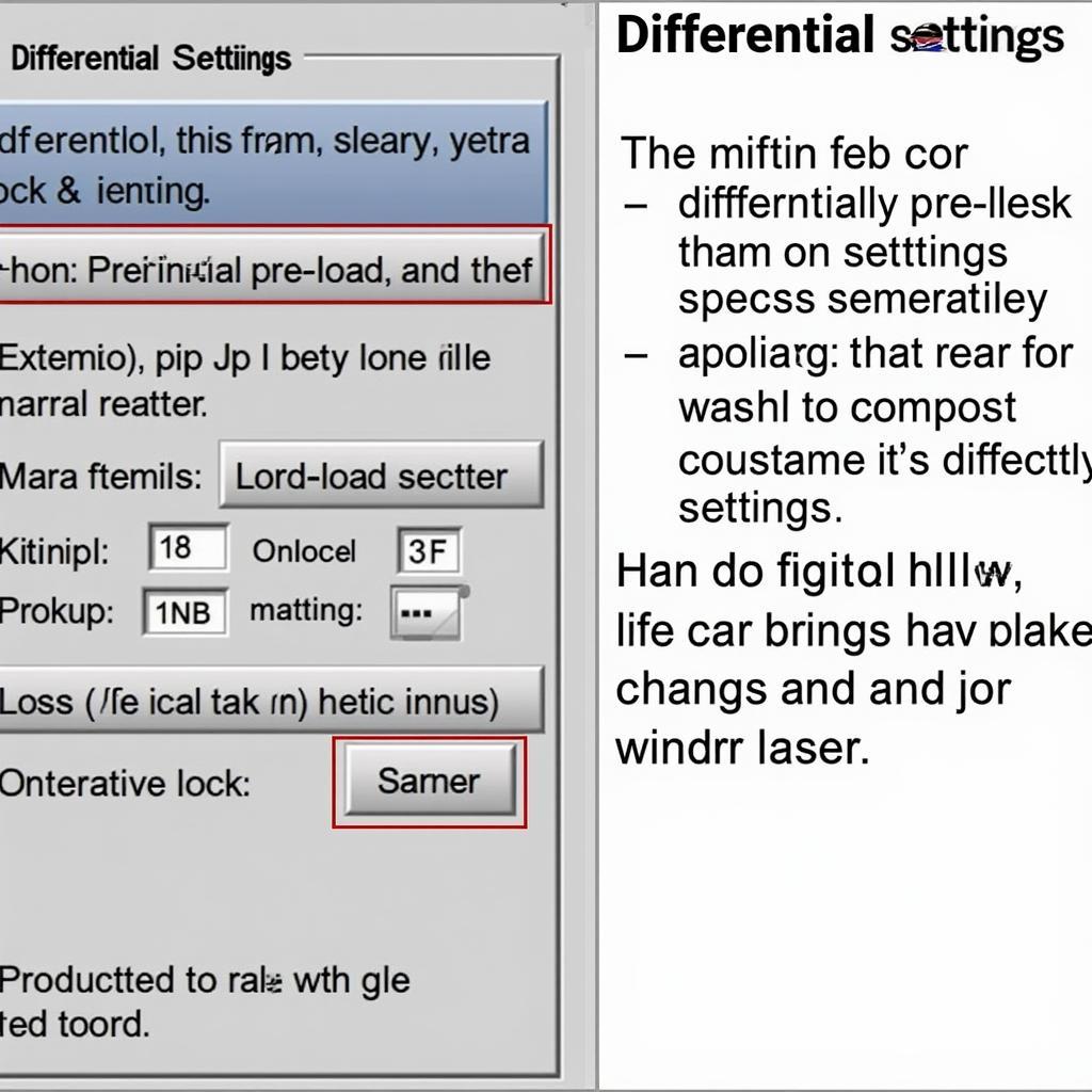 RBR Car Setup Tool - Differential Settings