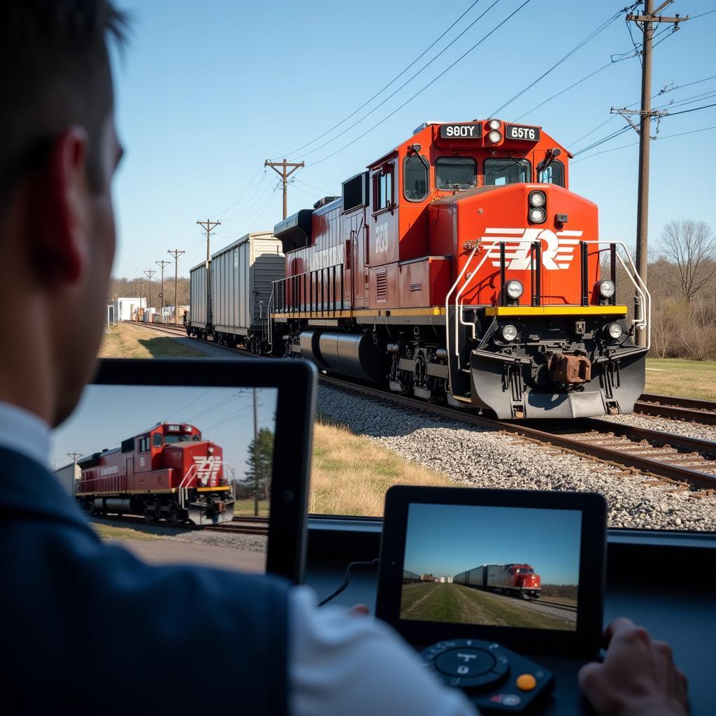 Remote Controlled Locomotive in Operation