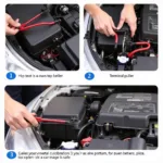 Removing a car battery with the correct tools