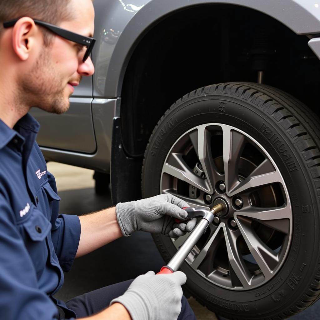 Removing Car Fan with Wrench