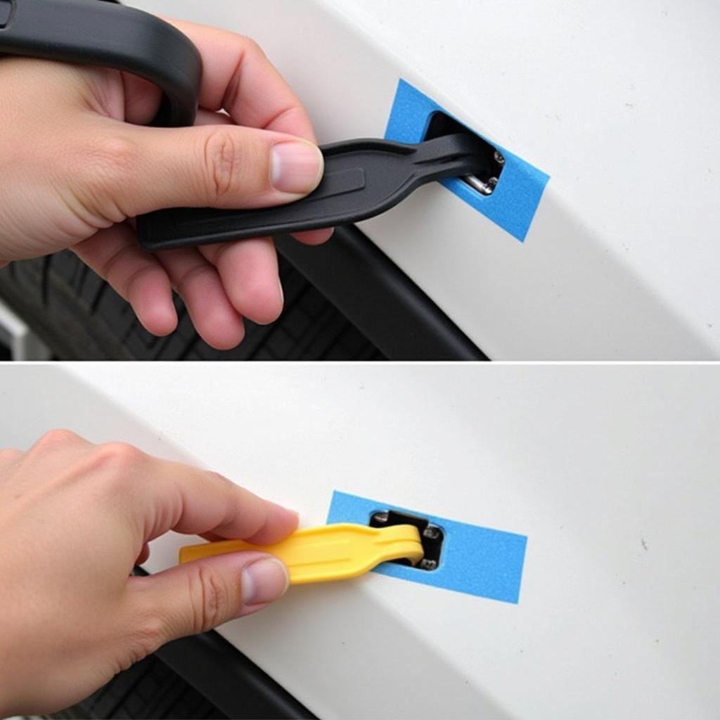 Removing Car Fascia Using a Plastic Pry Tool