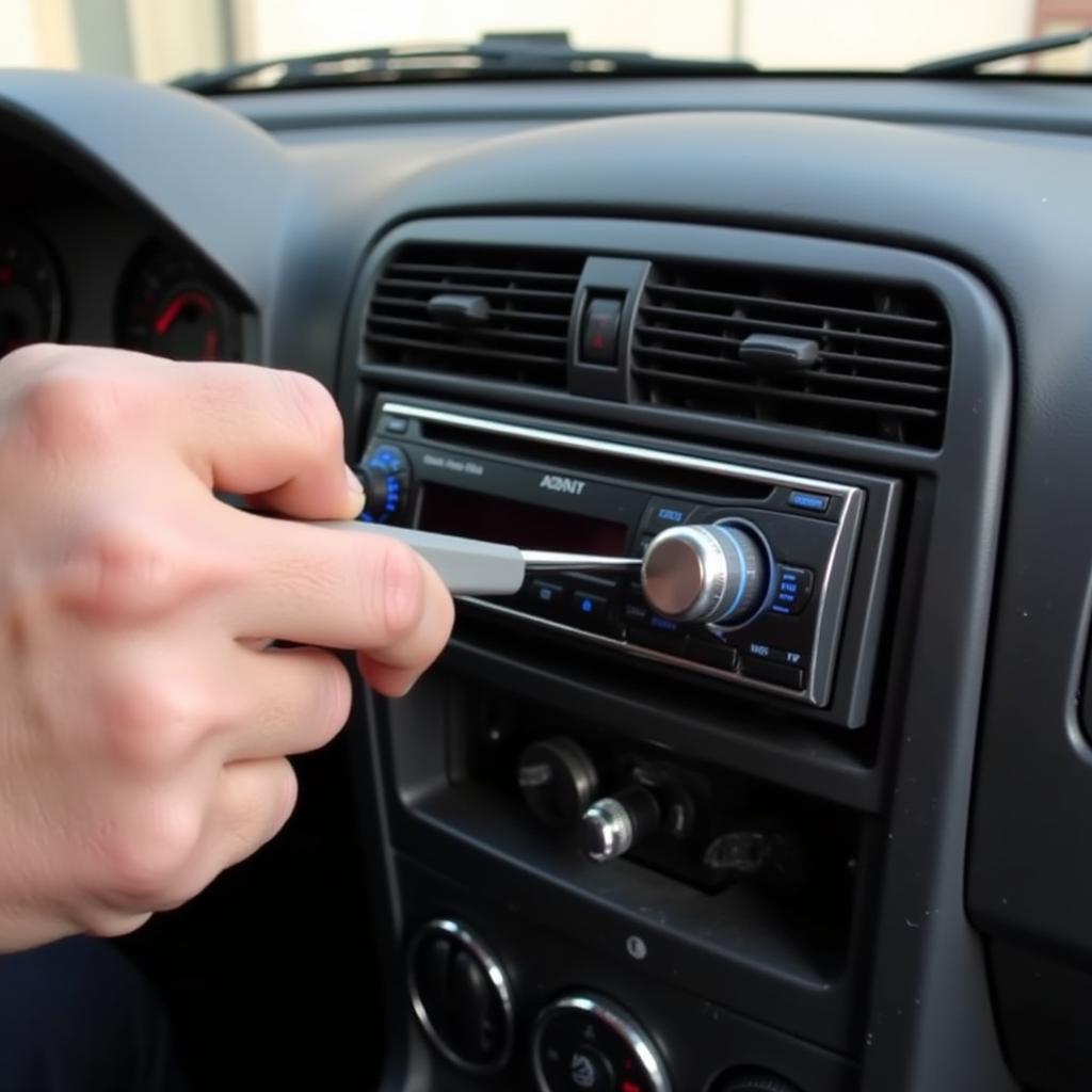 Removing a car stereo without DIN tools