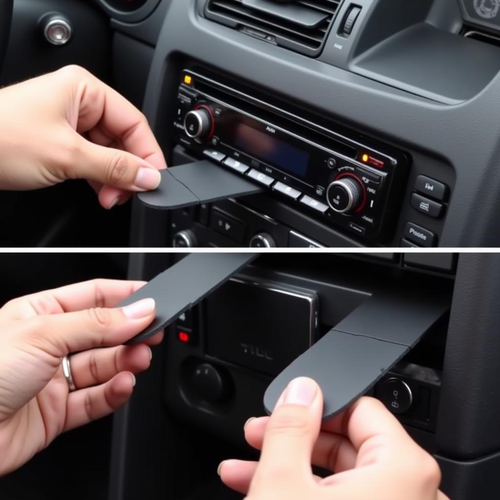 Removing Car Stereo with Household Items