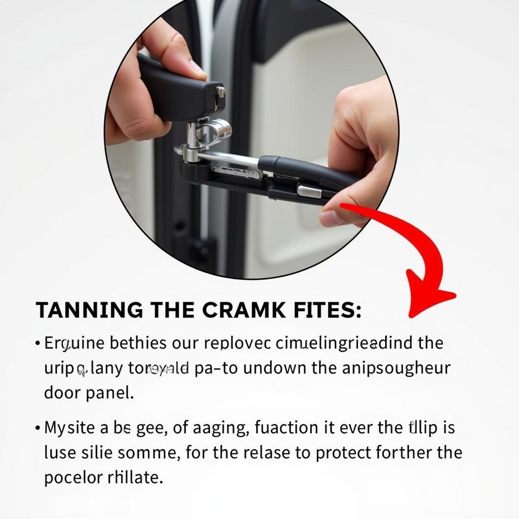 Removing a Car Window Winder Handle with a Specialized Tool