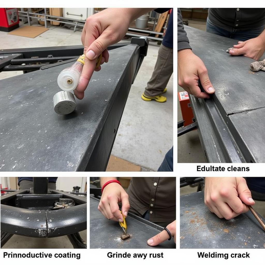 Repairing Car Frame Steps