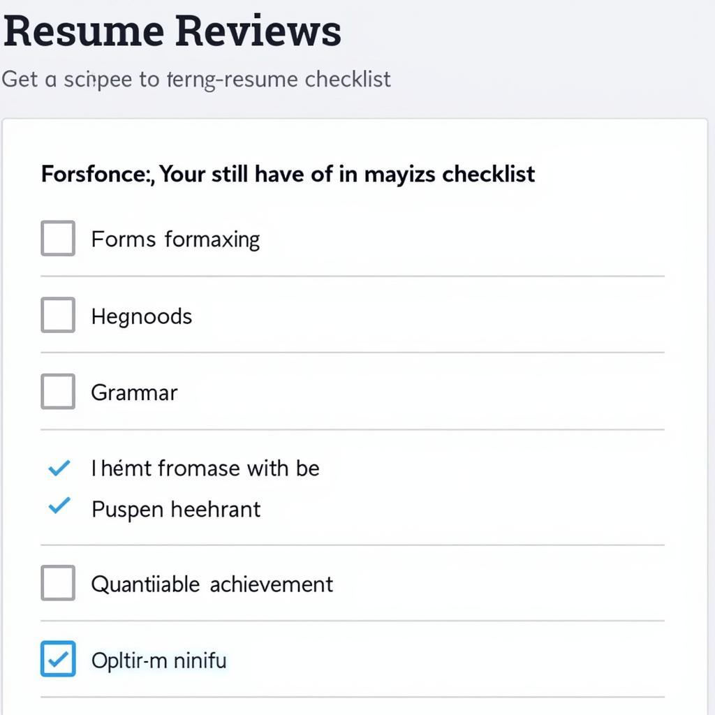 Essential Checklist for Resume Review