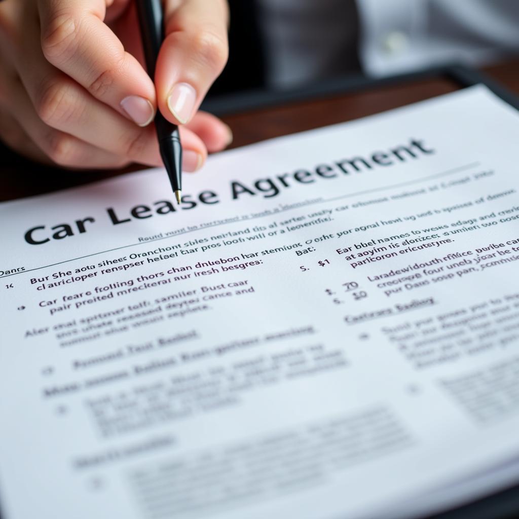 Reviewing a Car Lease Agreement